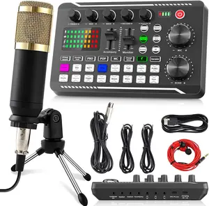 Podcast Equipment Bundle, SINWE Condenser Microphone with Tripod Stand and Professional Audio Mixer for Studio Recording Vocals, Voice Overs, Streaming Broadcast and YouTube Videos