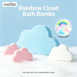 SADOER Rainbow Bath Bombs for Kids, Soap，3 XL Kid Bath Bombs with Surprise Colors Inside, Organic Bathbombs for Women, Stocking Stuffers for Kids Christmas Gifts for Girls Boys，#Summervibes