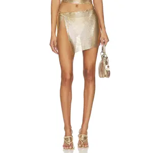 FAE Halo Glomesh Skirt in Gold