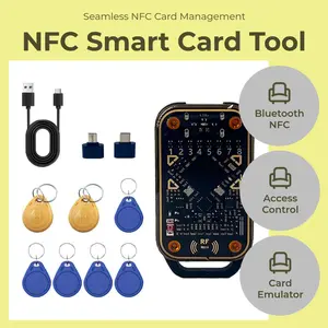 Bluetooth NFC Smart Card Tool - Access Control &Elevator Card Reader/Emulator, Detection Card, ResetVersion
