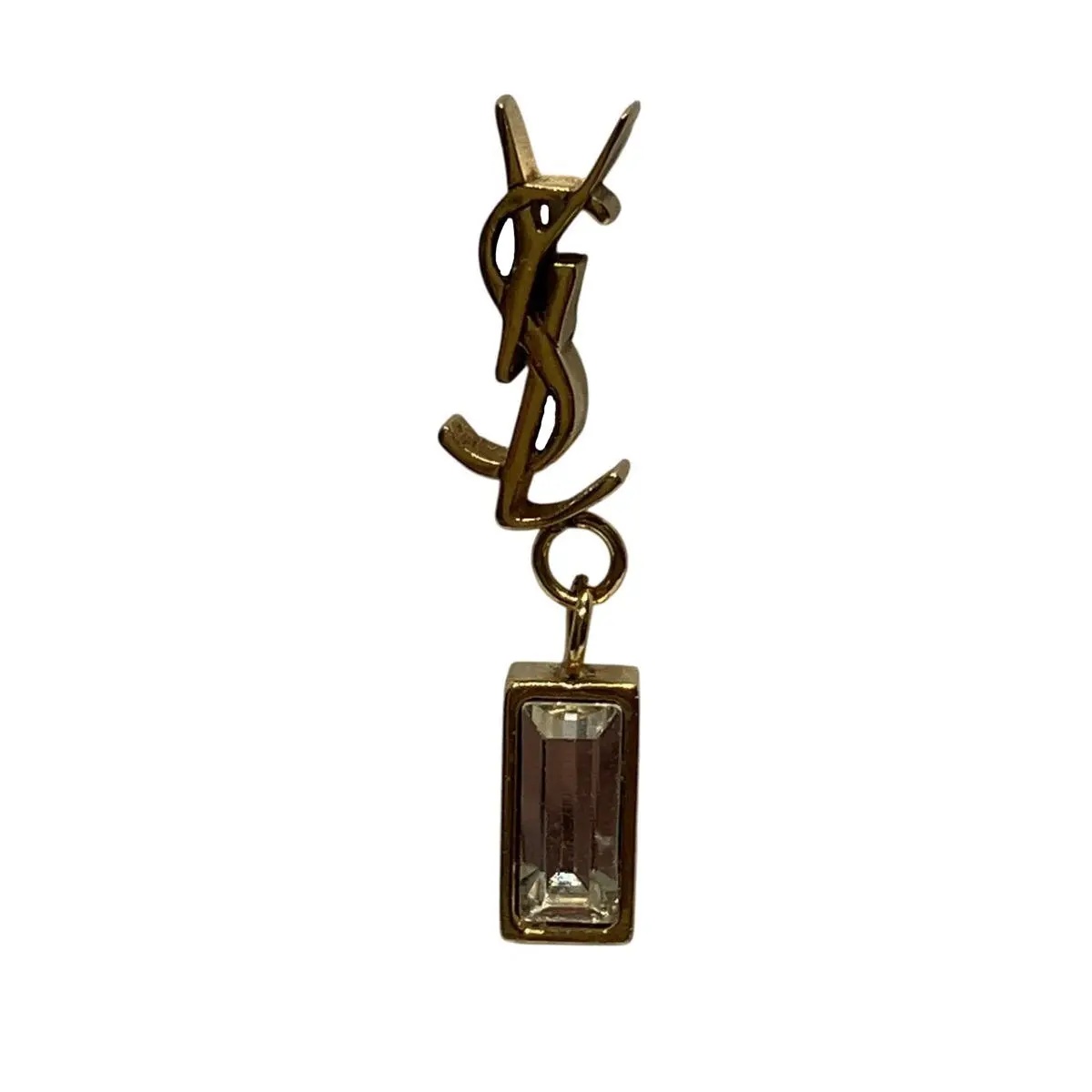 Pre-owned Yves Saint Laurent Gold-plated Small Leather Goods Saint Laurent Cassandra Single Earring
