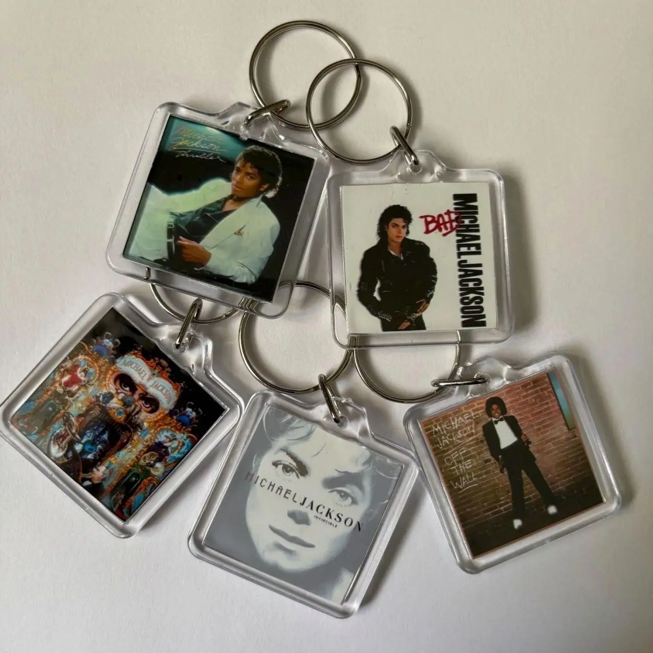 Michael Jackson Album Keychains