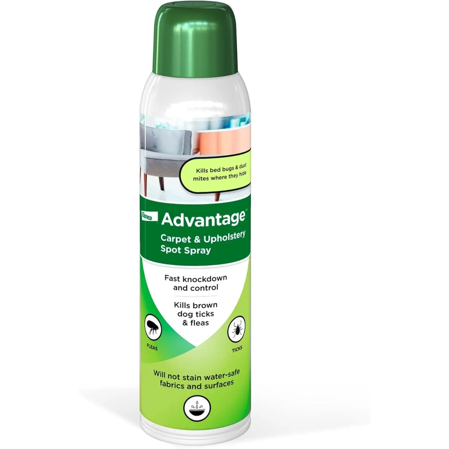 Carpet & Upholstery Spot Spray | Kills Fleas & Ticks & Bedbugs | 16 oz.