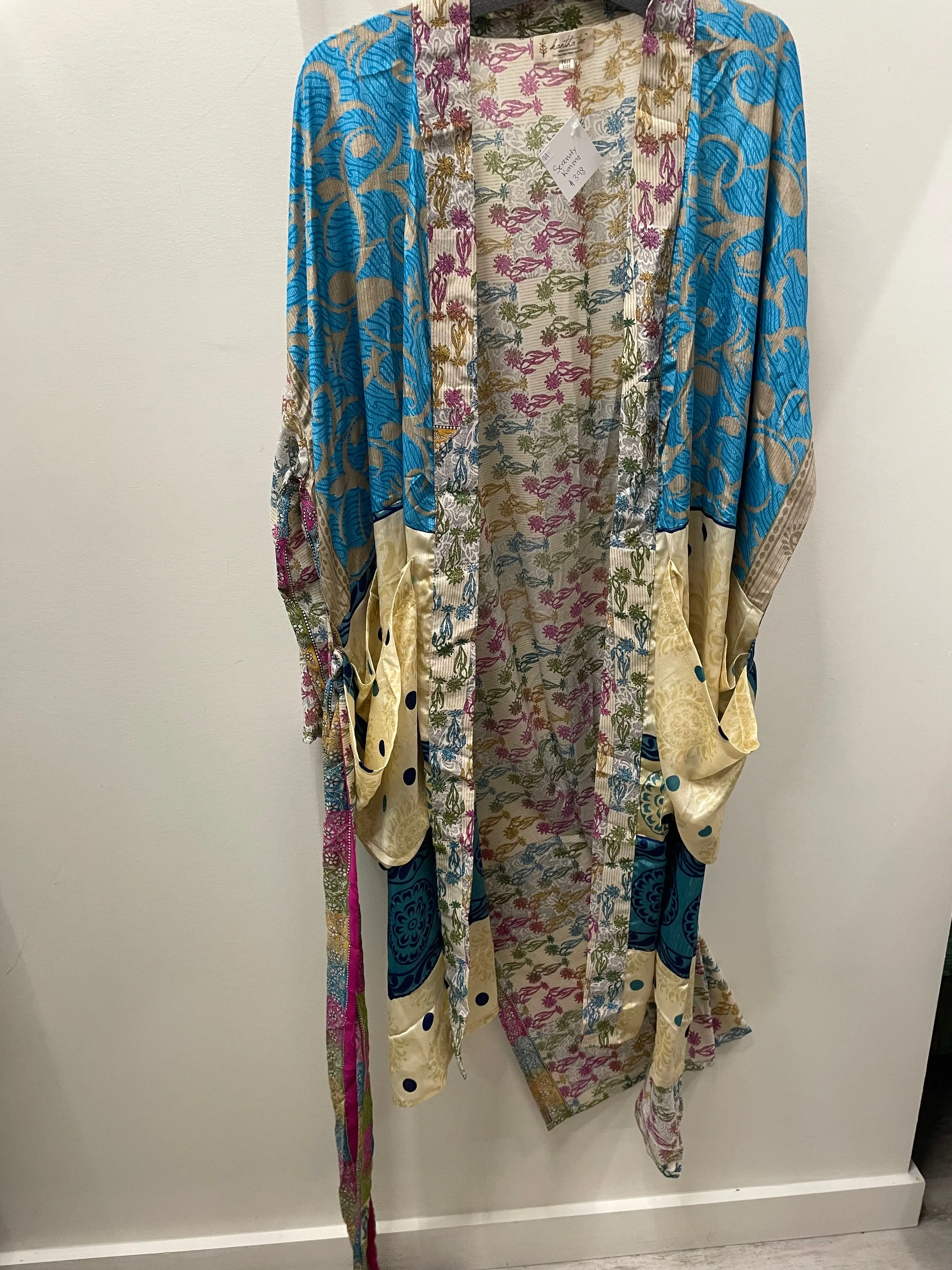 Women's Serenity Kantha Bae Kimono #398 - Women's Special Clothing Dress, Workwear Uniforms, Saree-Style Accent, Vintage, Piece