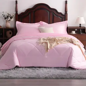 NTBAY 7-Piece Comforter Bedding Set – Cozy Quilted Comforter, Fitted & Flat Sheets, Pillowcases & Pillow Shams – Ultra Soft, All-Season Lightweight Comfort, Multi-Color, Luxury Hotel & Dorm Essential, Easy Care, Restful Sleep, Gift Idea