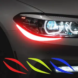 2pc Car headlight decoration car sticker Car headlight decoration engine hood light eyebrow sticker car sticker Headlight Decals Car Vehicle Decoration