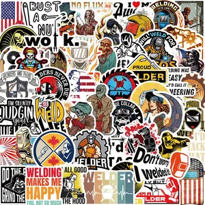 Welder Sticker, 50/1000pcs Welder Pattern Decorative Sticker, DIY Waterproof Decals for Water Bottle, Laptop, Phone Case, Journal Making, Ornaments