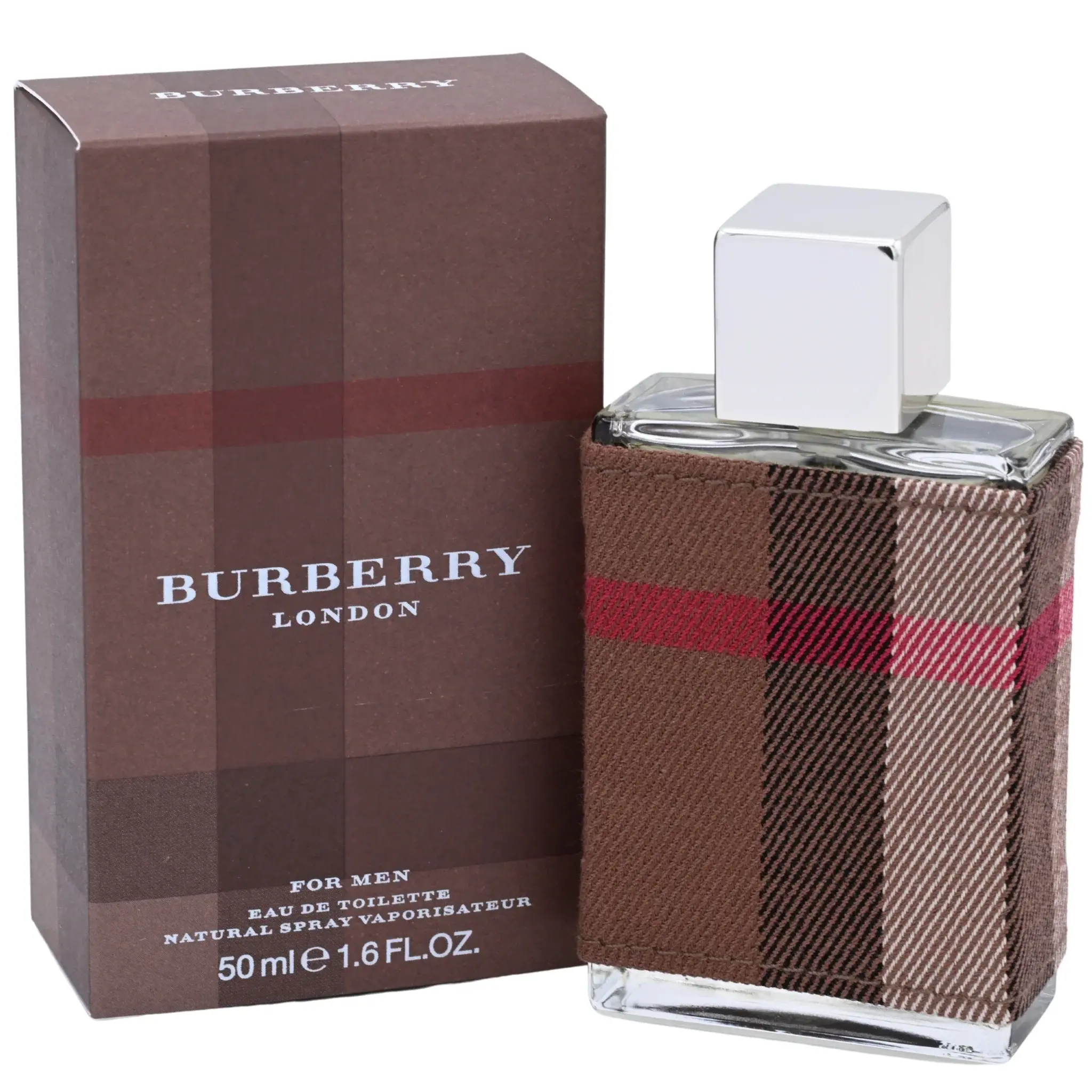 Burberry London for Men Eau de Toilette Spray, 1.6 fl oz (50 ml) - Citrus, Lavender, Spicy, Warm, Confident Scent, Men's Cologne, Smooth, Refined Finish, Wood, 50 Ml Bottle, New Box, Spray Bottle, 50Ml, Fresh, Everyday Luxury Men's Fragrance