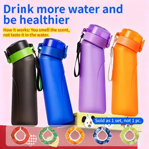 Same as the AIR Up flavored water bottle (turns plain water into fruit flavor), includes 3 flavor capsules (encouraging young people to drink more plain water and less sugary drinks). Made of BPA-free Tritan material, heat-resistant, Portable, Drinkware