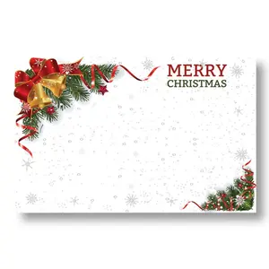 Merry Christmas Bells Enclosure Cards/Gift Tags - 3 1/2in. x 2 1/4in. - 50 Pack (sp0676) - Holiday Gift Tags, Holiday Place Cards