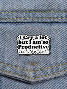 Slogan Enamel Pin, Lapel Pins, Cute Brooch, Exquisite Brooch, Fashion Accessories for Women & Men, Enamel Pin Suitable for Backpacks, Jeans, Scarves, Hats Decoration