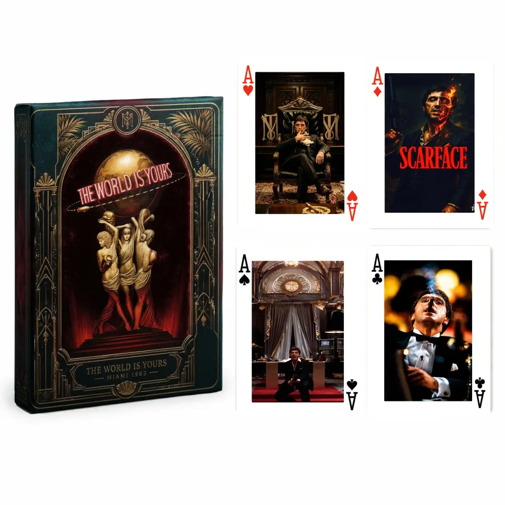 Scarface Playing Cards | Gangster Movie Art 54-Card Deck | Collectibles Gift or for Movie and Gaming Enthusiasts