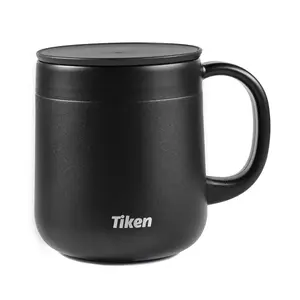 11 Oz Insulated Coffee Mug With Lid, Stainless Steel Thermal Coffee Mugs, 340ML Travel Tumbler With Handle