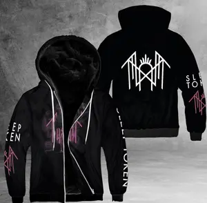 Sl33p T0k3n Flamigo Even in Arcadia Hoodie Zip, Rock Band Merch, Sl33p T0k3n Jacket