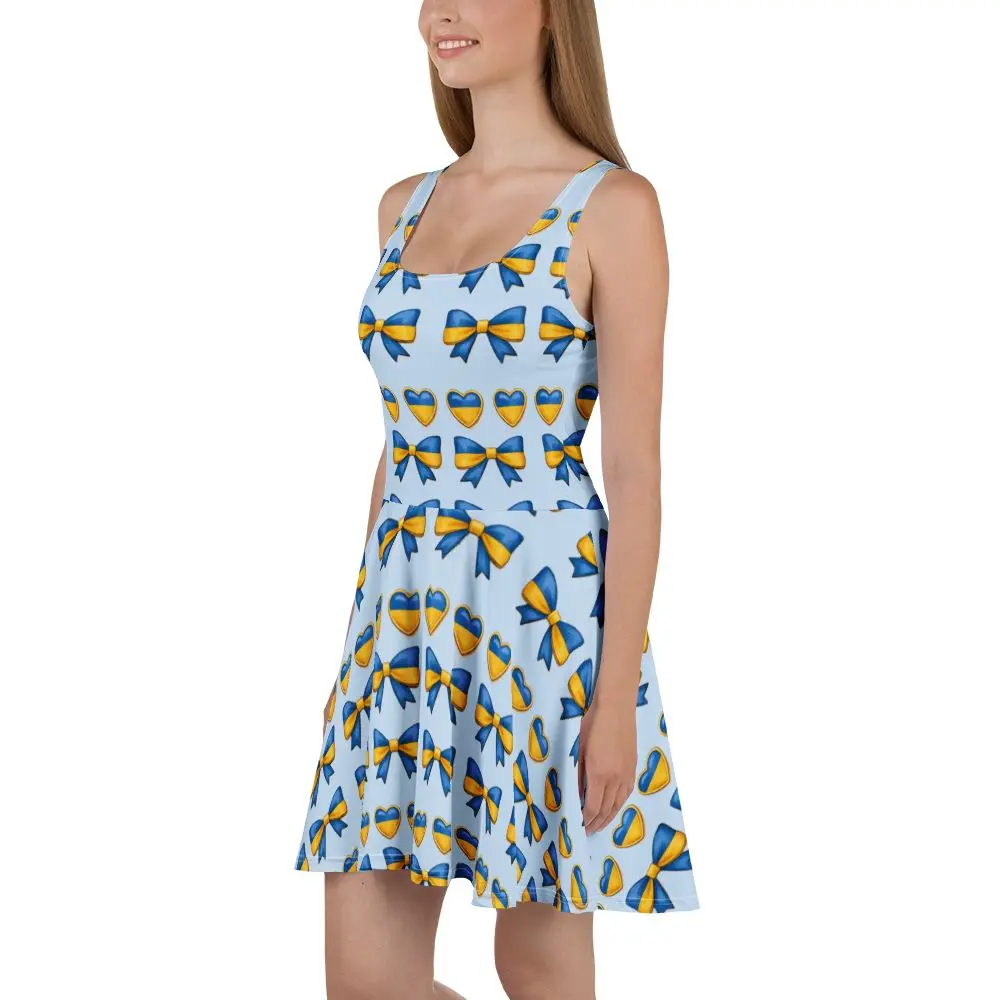 Women's Casual Cat Brigade Kotyk 2 Print Sleeveless Skater Dress, Stylish Women's Clothes