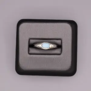 Sterling Silver Stone Ring - Larimar Signet