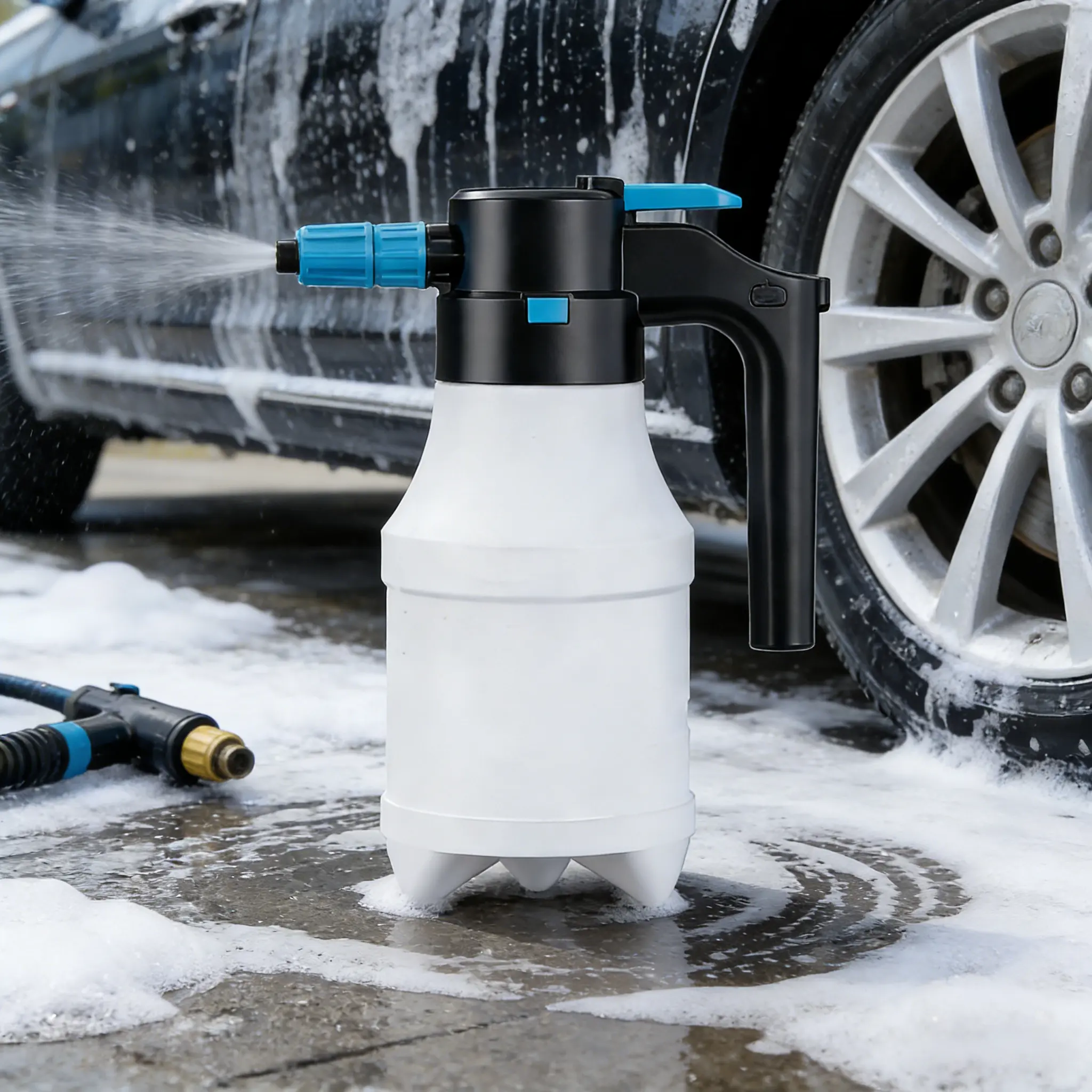 【DealsForYouDays】Electric Car Foam Sprayer, Foam Sprayer for Car Wash with USB Rechargeable, Handheld Automatic Pressurized for Automobile Washing, Garden, Home