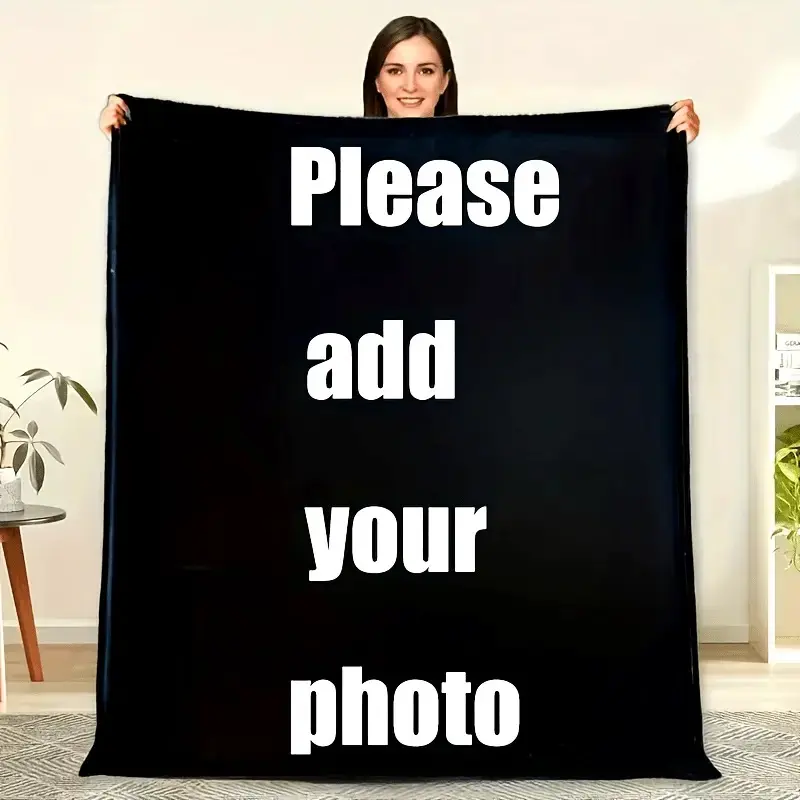Personalized Custom Photo Blanket Custom Your Own Picture Soft Flannel Throw Sentimental Memorial Gift For All Occasion