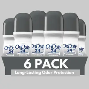 Avon On-Duty Original 24-Hour Roll-On Deodorant 2.6 oz – 6 Pack
