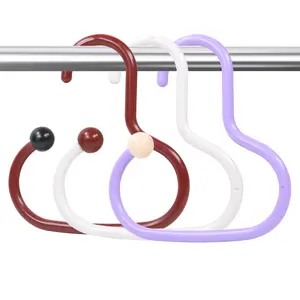 1/3PCS Dopamine Circular Scarf and Tie Display Stand Multifunctional Hook for Bedroom Storage of Scarves and Tie Racks Wall Mounted Hanger U Shaped Hook