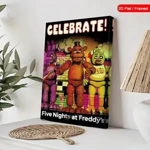 Five Nights at Freddy's Celebration Wall Art Illustrations, Modern Home Decor, Unframed/framed Options Available, Unframed Art Print, Perfect Gift for Fans & Decor