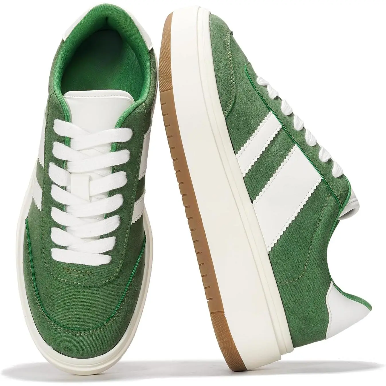 Women's  Platform Sneakers - Lightweight Memory Foam Insole, Non-Slip Rubber Sole, Comfortable & Durable Fashion Footwear for Everyday Wear