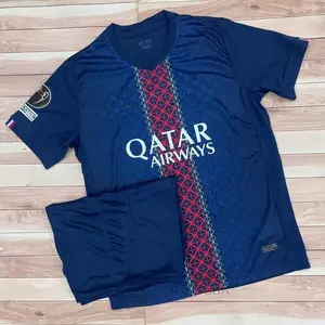 Psg 2025/26 Home and Away Full Set Soccer Kit, Ligue 1 Premium Fabric Match Style Set 6