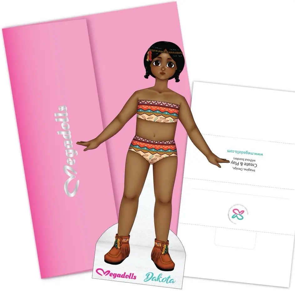 Dakota American Indian Paper Dolls: Dolls from Around the World - Free Dresses for Imaginative Play
