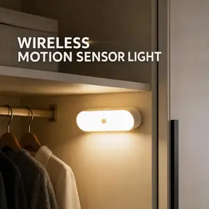 2/4PCS Under Cabinet Lights,Motion Sensor Night Light Indoor, USB Rechargeable Light,Magnetic Installation Dimmable Lights for Kitchen,Wardrobe,Pantry, Closet,Bathroom,Stairs,Sink Cabinet,Garage,#Summervibes