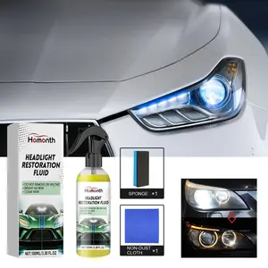 Headlight Restoration Kit - 145g Set for Removing Haze & Scratches, DIY Lens Cleaner, UV Protection Polish, Enhances Night Visibility, Compact All-in-One Car Light Fix d ly essentia