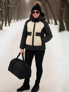 URBAN BUCK Premium Lightweight Puffer Jacket Womens - Water-Repellant Down Insulated Winter Jackets for Women - Sherpa Fusion Puffer Women Snow Jackets