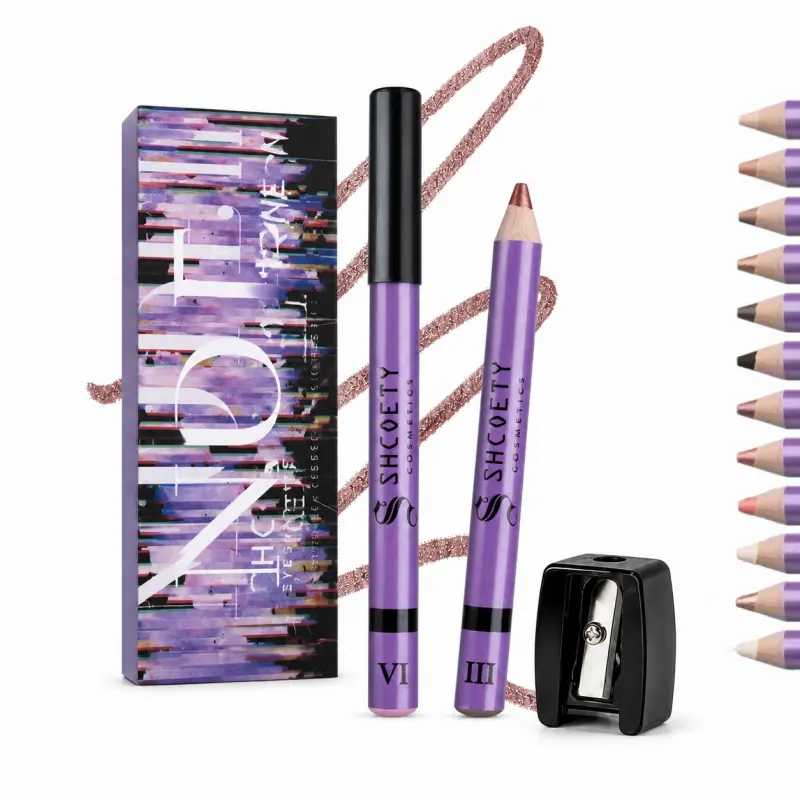 12Pcs Eyeshadow Pencil Set, Matte Shimmer Blendable Multi‑Purpose Eyeshadow Stick, Eye Liner Highlighter Pen for Beginner Students, Back To School Makeup