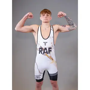 RAF08 Wrestling Men's Singlet - Gold