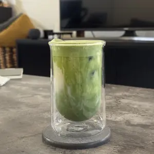 FLUR Tasting Glasses (Set of 2) – Perfect for Coffee, Matcha, Tea & More – For Hot or Iced Drinks – Double-Walled Borosilicate Glass – Handmade, Lightweight & Durable – 11oz