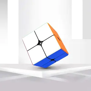2x2 Stickerless Cube 2 Beginner Speedcube for Kids Boys Girls Above 4 5 6 Years Old & Above Magic Puzzle Toy  Durable & Smooth Cube with Anti-Pop Design 2x2
