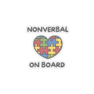 Non-Verbal On-Board Safety Awareness Decal Car Stickers