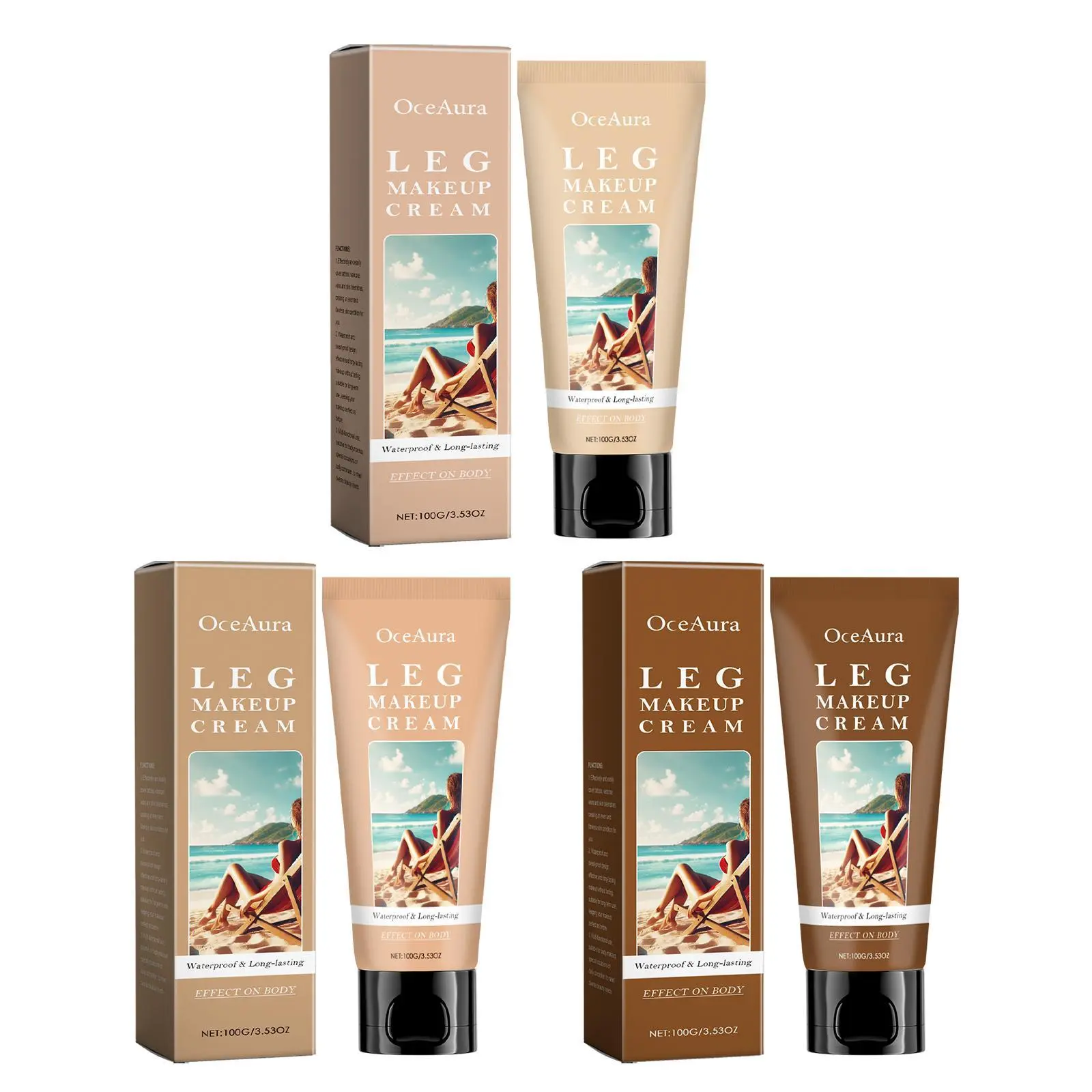 OceAura Body Black Foundation Cream, Natural Bronze Skin Moisturizing Black Concealer Makeup Foundation
