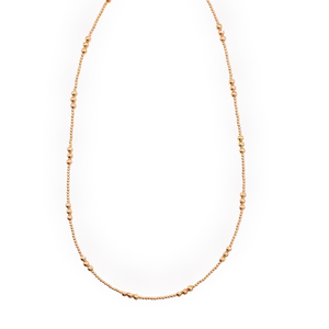 ILY Gold Beaded Stretch Necklace - Elegant Design with Gold Beads and Stretchy Material