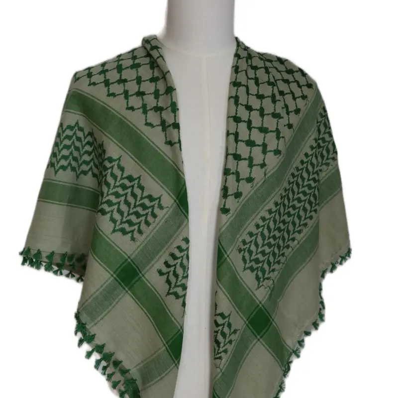 Ahla Shabab Mint Green & Green Hatta/Kuffiyeh - Versatile Unisex Accessory for All Seasons High-Quality Polyester Classic Design