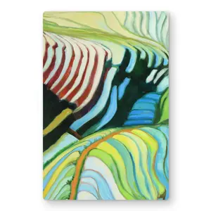 Begin Home Decor C1MP1218FY4GQT 12 x 18 in. Terraced Rice Fields To Vietnam Wall Art - Mountains Green Metal Print
