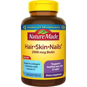 Nature Made Hair Skin & Nails Biotin 2500mcg 120 Softgels