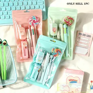 Cute High-Quality Lollipop Stationery Set, Student Learning Reward Supplies, Small Gift for Class, Back-To-School, Office Use, Christmas New Year Gifts, Pen Set