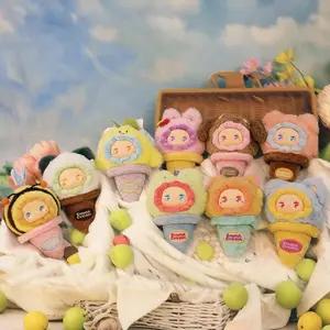 Lucky Emma Ice Cream Ball Plush Blind Box Blind Pack - Fashionable Collectible, Resin Doll, Bag Charm - Ideal Present for Females
