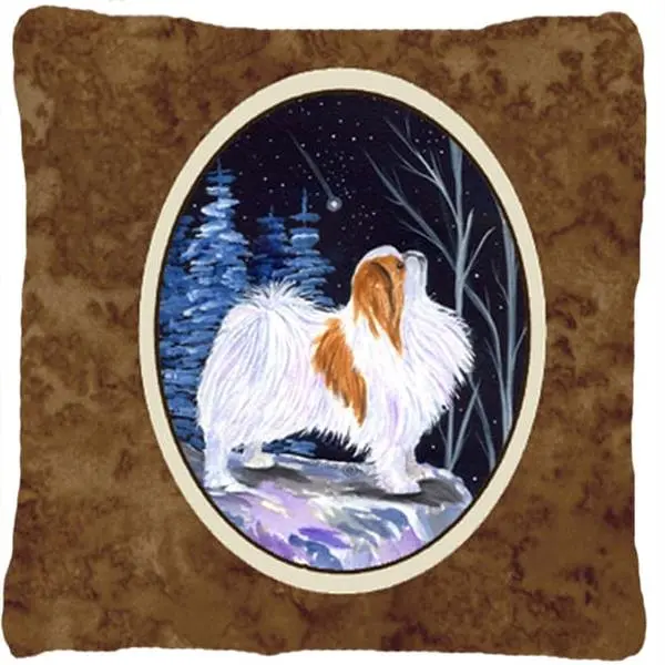 Starry Night Japanese Chin Decorative Indoor & Outdoor Fabric Pillow