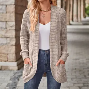 Cardigan Sweaters for Women, Casual Knit Cardigans Lightweight Soft Long Sleeve Open Front Loose Fit Sweater Outwear Springfresh