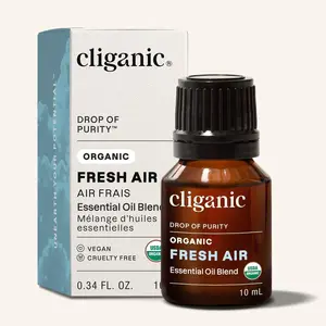 Cliganic Fresh Air Essential Oil Blend 33.0 fl oz (10 mL) - USDA Organic, Non-GMO, Therapeutic for Aromatherapy and Wellness