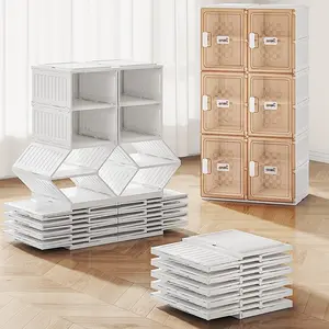 Transparent Dustproof Storage Box with Closing Lids, Multilayer Options, Multi-Row Design, Home Organizer Supplies for ADHD Organization, Multilayer Storage