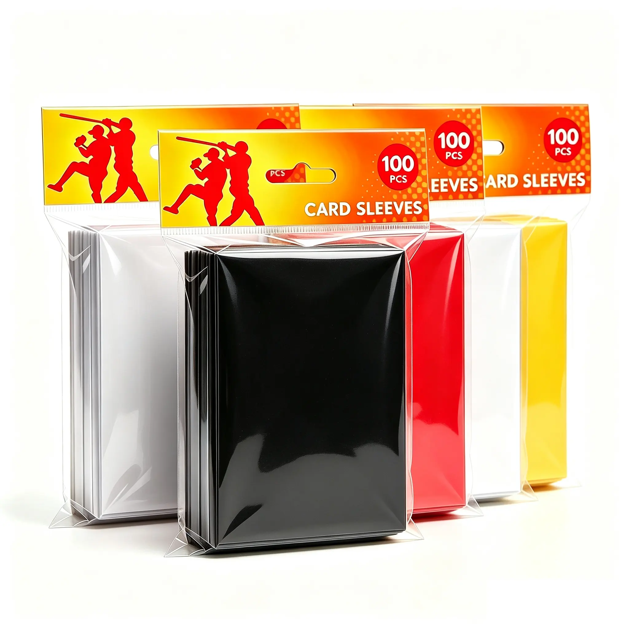 Multi Color Matte Card Sleeves, Standard 66x92mm PP Card Holders for Baseball, Football, Game Collectible Cards