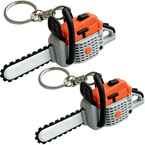 2026 New Chainsaw Keychain & Mini Sharpening Tool Keyring, Tool Enthusiast Collection, Chair Saw Decor Gift, Perfect Father's Day Present, Chainsaw Design