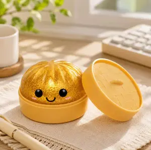Glitter Squish Squishy Stress Relief Toy - Soft, Stretchy Glitter-Filled Sensory Fidget Toy for Kids, Ideal as Desk Accessory, Party Favor, Birthday Gift